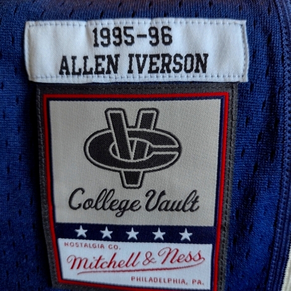 NWT ALLEN IVERSON GEORGETOWN HOYAS 95'-96' MITCHELL & NESS NAVY JERSEY SIZE XXL - Picture 14 of 16